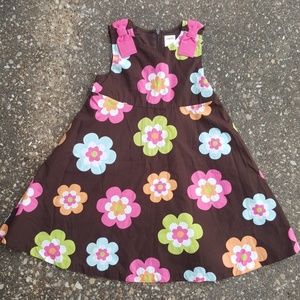 Gymboree Brown Flower Dress Girls 5